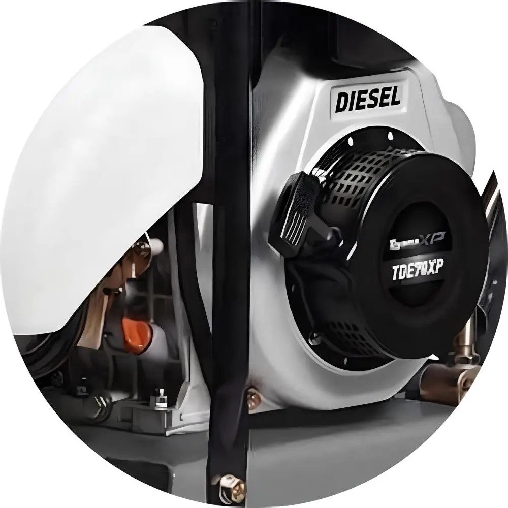 Placa Vibratória Toyama TDPC170WRCT Diesel 6.7HP 30,5kN Reversível Com Rodas - Imagem 4